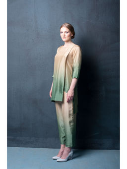 clos - Dupion Silk Comprised Of Ombre Print Kurta And Pant (Set of 2)