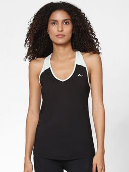 ONLY - Women Colourblocked Black Top