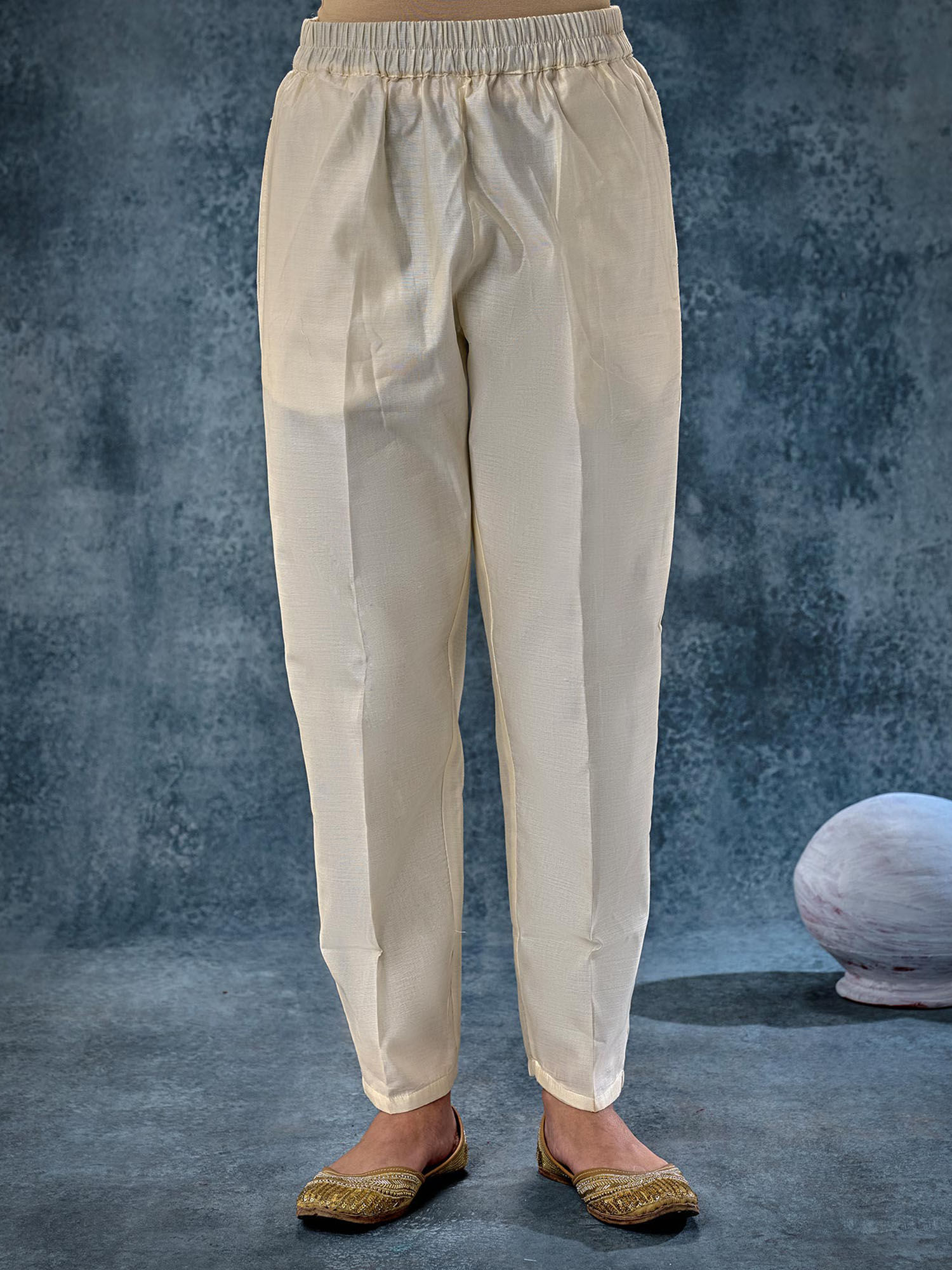 phulkari forever Cream Pure Chanderi Pant-picture-41