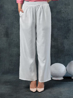 Phulkari Forever - White Pure Muslin Palazzo