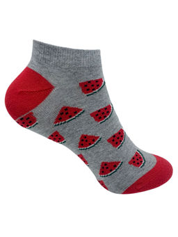 Mint & Oak - What-a-melon Socks For Women - Grey (Free Size)