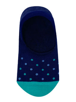 Mint & Oak - Polka Forever No Show Socks For Women - Blue (Free Size)