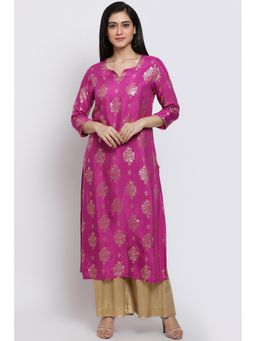 Biba - Magenta Printed Kurta