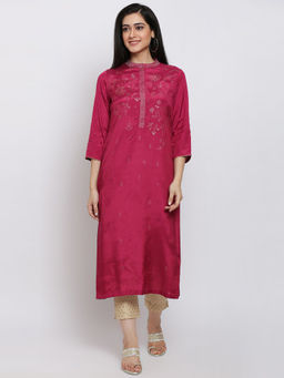 Biba - Magenta Printed Kurta