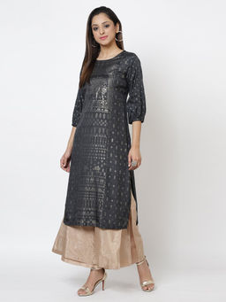 Biba - Black Printed Kurta