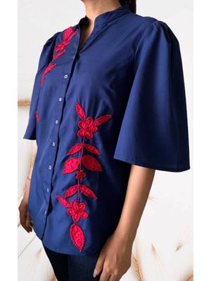 Chemise Brodée Femme Taille M - Inspiration Culture Ukrainienne - Neuf Avec étiquettes Noir