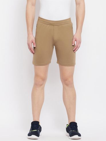 Mens Textured Cotton Blended Elasten Athleisure Shorts