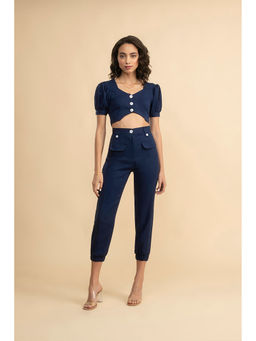 Clothes on my mind - Cirus Navy Blue Co-ord Set