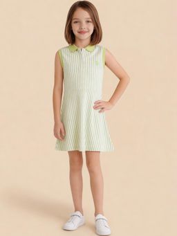 U.S. POLO ASSN. - Green Stripes Mini Dress