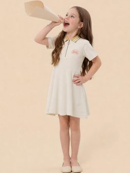 U.S. POLO ASSN. - White Solid/Plain Mini Dress