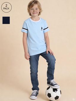 U.S. POLO ASSN. - Multi-Color Solid/Plain T-Shirts (Pack of 2)