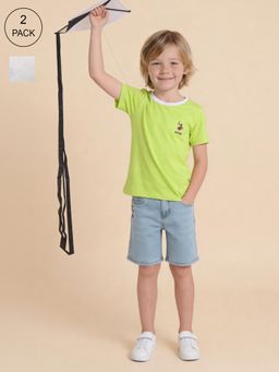 U.S. POLO ASSN. - Multi-Color Solid/Plain T-Shirts (Pack of 2)