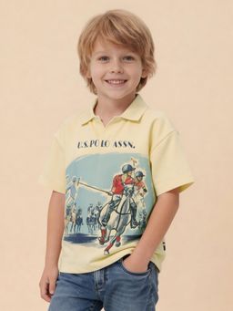 U.S. POLO ASSN. - Yellow Graphic Polo T-Shirt