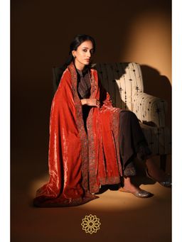 Rhua India - Orange Azha Dushala Dupatta