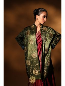 Rhua India - Green Seher Shrug