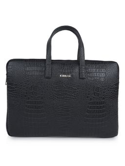 Cimoni - Unisex Black Latest Stylish Premium Pu Leather Laptop Bag
