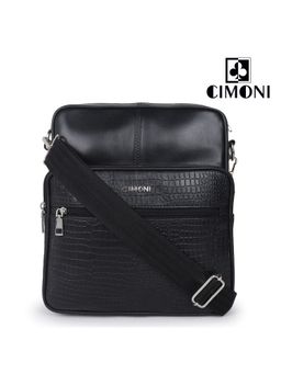 Cimoni - Black Latest Stylish Premium Genuine Leather Sling Bag