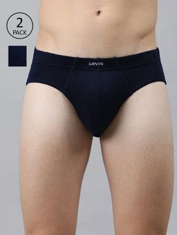 Levi's - Men Cotton 100 Ca Snug Fit Innerelastic Solid Comfort Brief (pack Of 2) Multi-Color