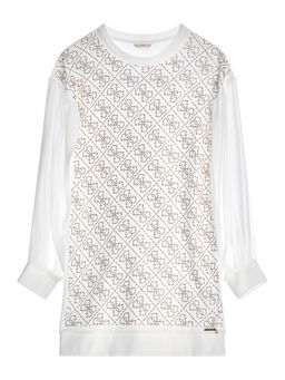 Guess - Off White Embellished Regular Dress