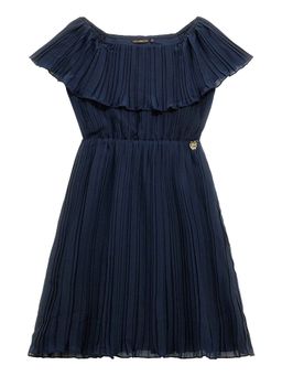 Guess - Navy Blue Solid Regular Dress