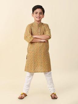 Fabindia - Green Cotton Printed Long Kurta