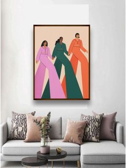 The Art House - Abstract Painting Multicolor (40X30 Inches)