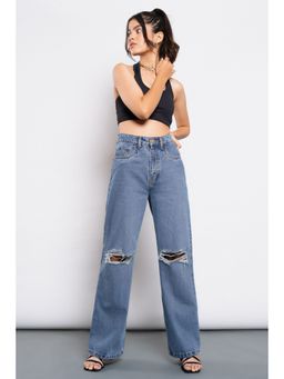FREAKINS - 90's Ripped Wide Jeans