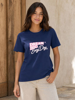 Nobero - Printed Blue T-Shirt