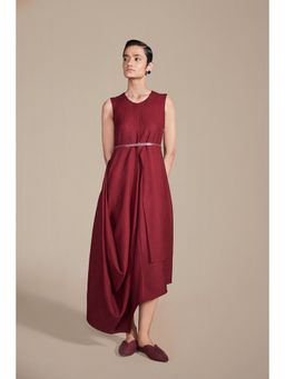 AMPM - Ruwa Dress - Maroon (Set of 2)