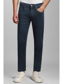 Louis Philippe - Men Navy Blue Light Smart Fit Jeans