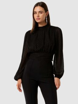 Forever New - Macy Black Metallic Embellished Top