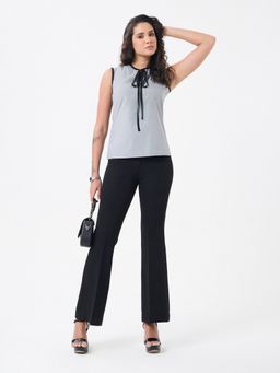 Powersutra - Women Grey Cotton Sleeveless Top