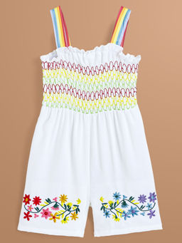 Hopscotch - Strappy Floral Embroidered Jumpsuit