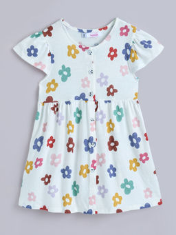 Hopscotch - White Floral Casual Dress