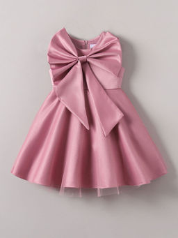 Hopscotch - Pink Bow Applique Party Dress