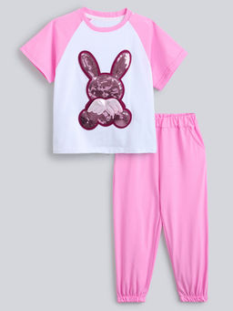 Hopscotch - 2-Piece Sequin Embellished T-Shirt and Joggers