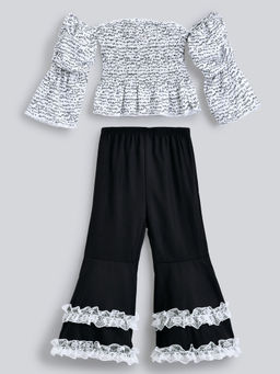 Hopscotch - 2-Piece Text Print Top and Pant