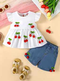 Hopscotch - 2-Piece Cherry Applique Top and Shorts