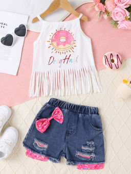 Hopscotch - 2-Piece Fringe Top and Shorts