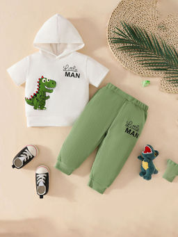 Hopscotch - 2-Piece Dinosaur Print T-Shirt and Joggers