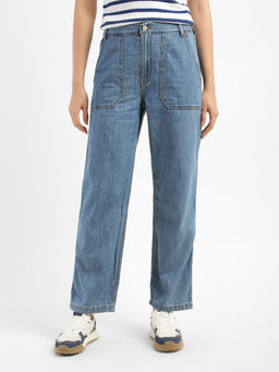 Levi's - Womens Mid Rise 94 Baggy Fit Straight Leg Jeans