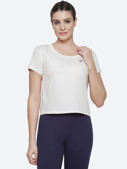 ASICS - Nagare Ss Off White Women Running T-shirts