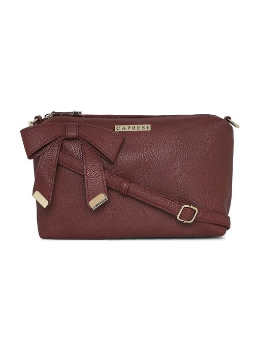Buy Caprese Alexandria Sling Bag Medium Maroon Online