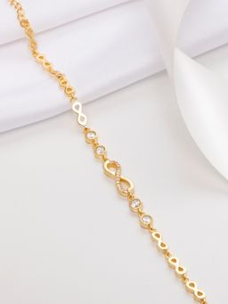 Zavya - Eternal Sparkle 925 Sterling Silver Gold Plated Bracelet