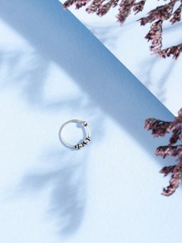Zavya - Beaded 925 Silver Nose Pin