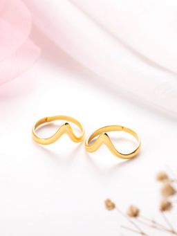 Zavya - Golden Elegance 925 Sterling Silver Gold Plated Toe Rings
