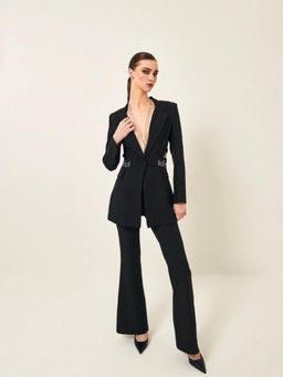 Prot Official - Black Beauty Cutout Blazer and Bootcut Pant