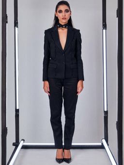 Prot Official - Solid Black Blazer with Pant