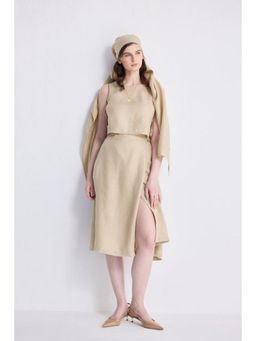 Reistor - Breezy Summer Neutral Beige Top with Skirt