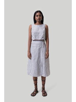 Reistor - Breezy Summer Linen Striped Top with Skirt